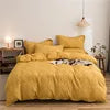 Firm & Solid Color Double-sided Three-dimensional Cut Flower 4pcs Set Bedding Quilts King Queen Size Soft Warm Wavy Grain Comforter Set