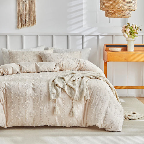 100% Polyester Home Bedding Quilts Cover+ Pillow case  Jacquard Cut Fabric. US EU Drop Shipping Clipping & Carving 3pcs Duvet Cover Set