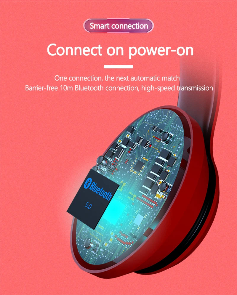 Dual Lenovo HD200 Bluetooth Earphones Over-ear Foldable Computer Wireless Headphones Noise Cancellation HIFI Stereo Gaming Headset