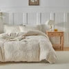 100% Polyester Home Bedding Quilts Cover+ Pillow case  Jacquard Cut Fabric. US EU Drop Shipping Clipping & Carving 3pcs Duvet Cover Set