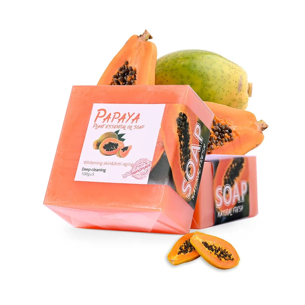 Home Made 100g Organic Facial Skin Care Acne Turmeric Soap Bath Soap Whitening Bath Soapwith Papaya Ginger Rice Honey