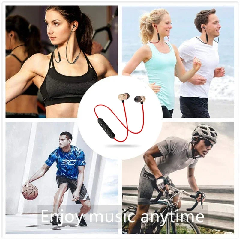 Athletic Earphone1/2/3/4pcs Bluetooth Neckband Magnetic Wireless Earphones Stereo Earbuds Music Headphones With Mic For Xiaomi