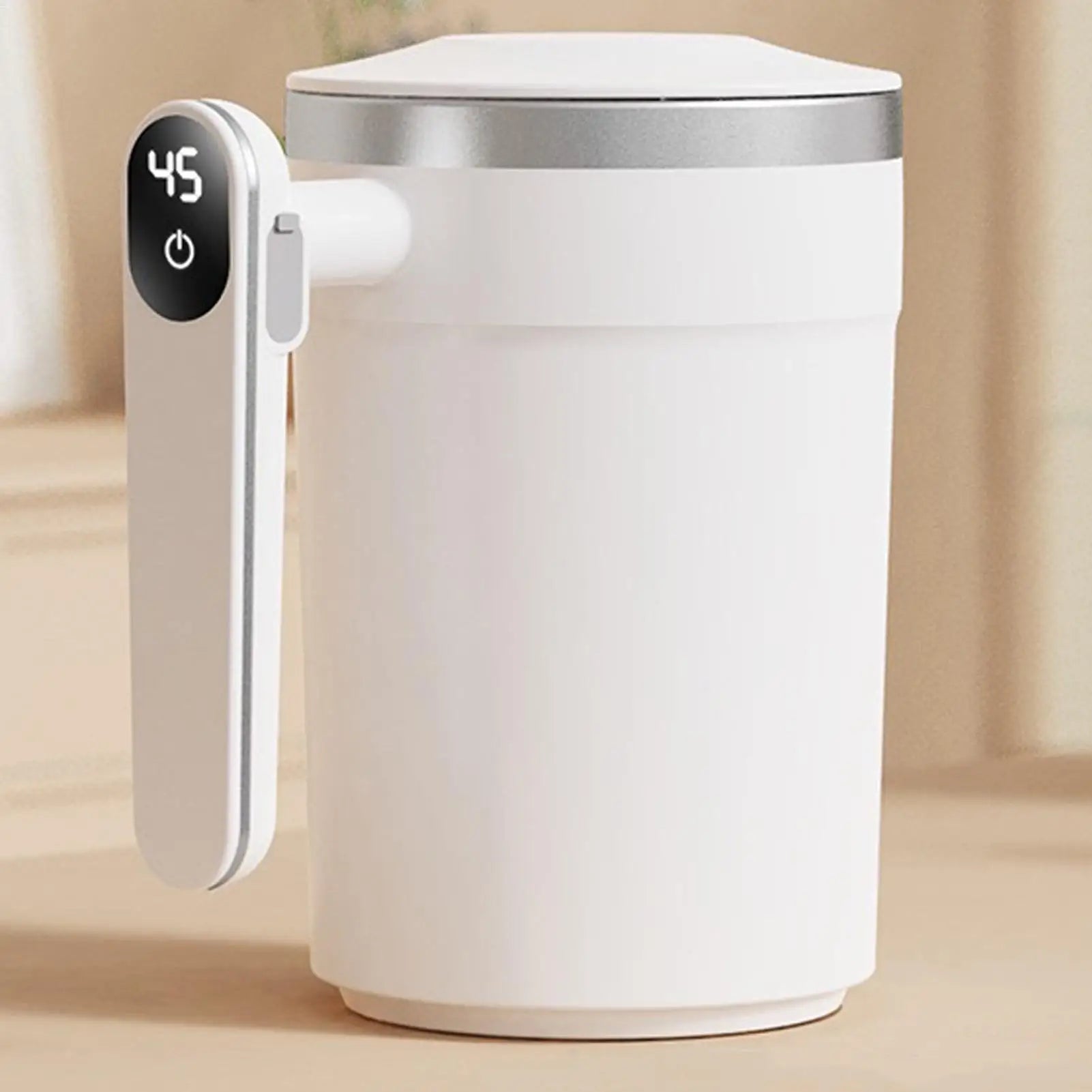 Large 400ml Self Stirring Coffee Mug Electric Stainless Steel USB Rechargeable with LCD Thermometer for Mixing Tea Milk Hot Chocolate