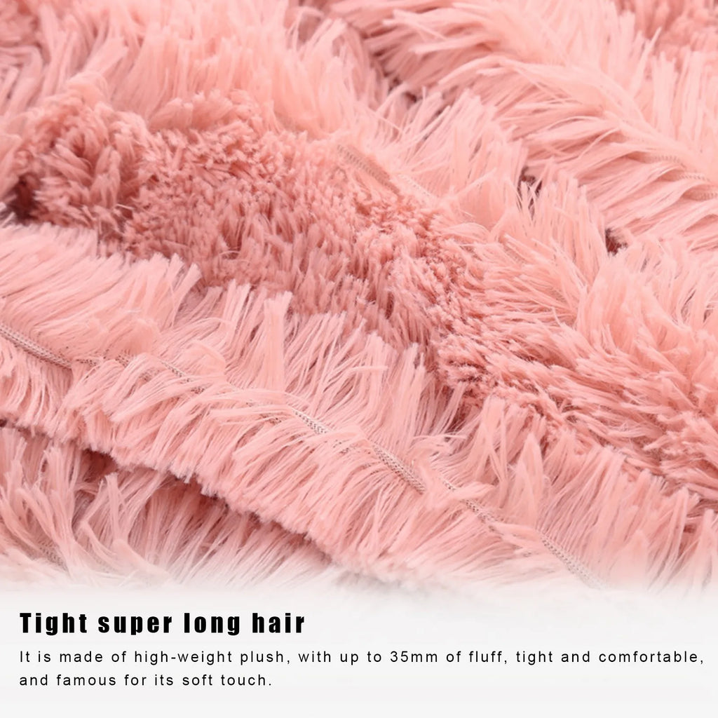 Fuzzy Fur 1PCS Super Soft Faux Elegant Cozy With Fluffy Throw Blanket Bed Sofa Bedspread Long Shaggy Soft Warm Bedding Sheet