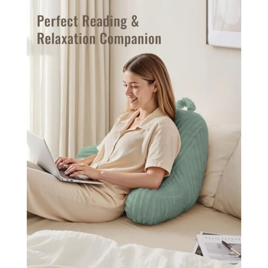 Comfortable Reading Pillow for Sitting in Bed, Flannel Back Pillow Bed Sitting Up for Adult and , Backrest Cushion for Sit Up in Couch or F