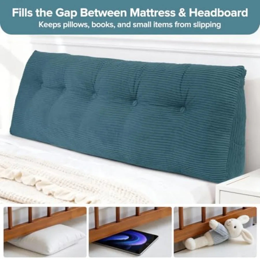 Super Soft Headboard Pillow for Sitting Up in Bed Queen Size Backrest Triangle Reading Pillow for Daybed Supportive Bed Back Pillow for Re