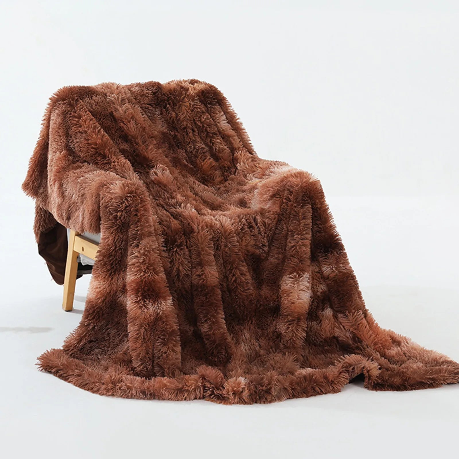 Fuzzy Fur 1PCS Super Soft Faux Elegant Cozy With Fluffy Throw Blanket Bed Sofa Bedspread Long Shaggy Soft Warm Bedding Sheet