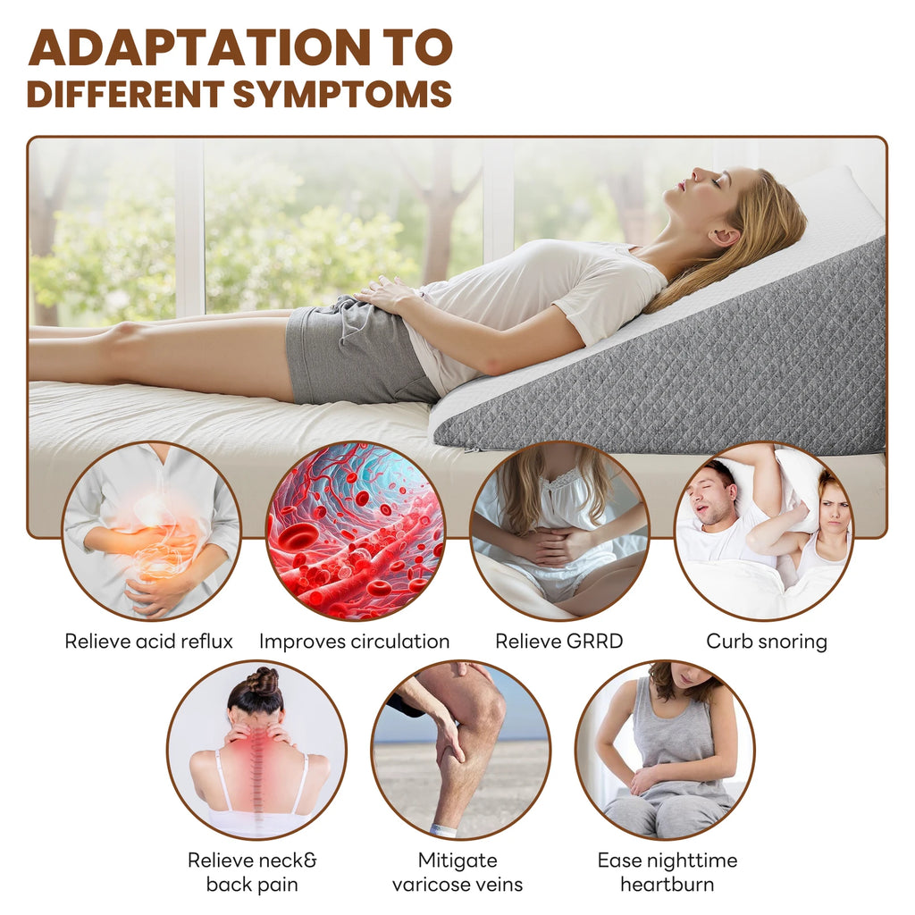 Inclined Ergonomic Wedge Contour Neck Pillows For Neck Pain Relief Memory Foam Bed Pillow Neck Pillow Provide multi part support