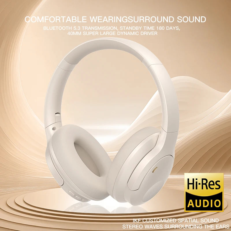 Earphones Foldable Noise Reduction Bluetooth 5.3 Headsets Gaming Headphones Dual Mode Wireless Music Headsets For iPhone Xiaomi
