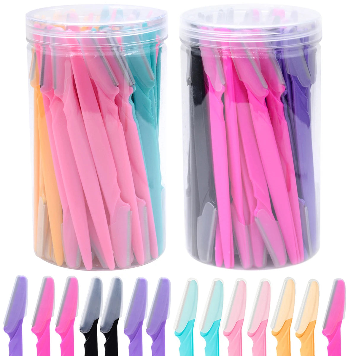 Eyebrow Razor Facial Razor for Women 10/30/40Pcs Multipurpose Exfoliating Dermaplaning Tools with Precision Cover Safety Beauty