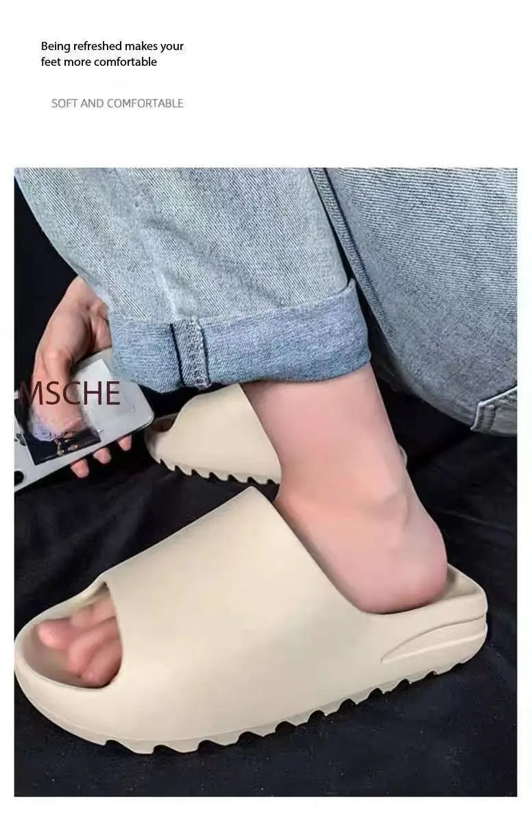Unisex Summer  Sandals Casual Beach Shoes Soft Bottom Slides Thick Platform EVA Anti-Slip Home Slippers