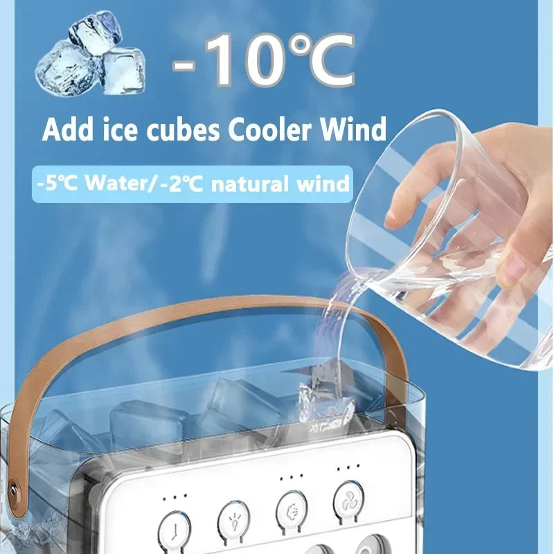 Combo 3 In 1 Fan AIr Conditioner Household Small Air Cooler LED Night Light Portable Humidifier Air Adjustment Fan Office Home Fan New