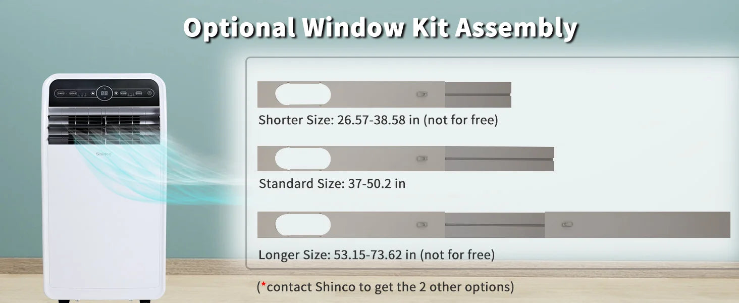 AC Shinco 10,000 BTU Portable Air Conditioner, Portable AC Unit with Built-in Cool, Wi-Fi Enabled for Room up to 400 sq.