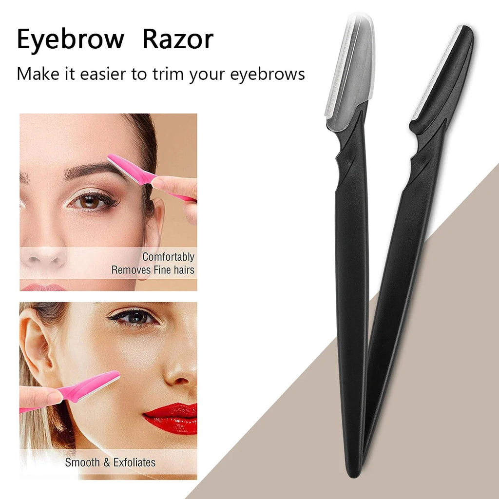 Eyebrow Razor Facial Razor for Women 10/30/40Pcs Multipurpose Exfoliating Dermaplaning Tools with Precision Cover Safety Beauty