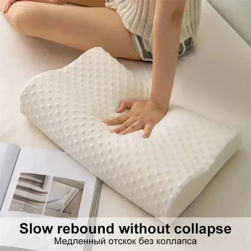 Comfortable Memory Foam Sleeping Pillow Adjustable Side Sleeping Pillow Relieve Neck and Shoulder Pain Orthopedic Curve Neck Support Pillo