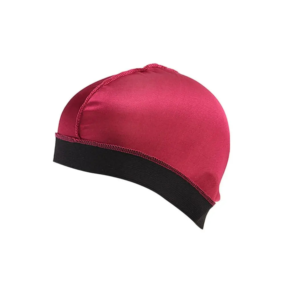 Pure Color Men Caps Durag Style Hats Bonnet Elastic Breathable Wave Caps Polyester Multicolor Durag Cap Men Outdoor Wave Caps