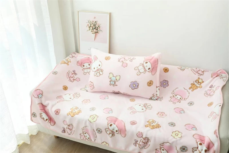 Ideal Nap Blanket & Sofa Cover Blanket Kawaii Japanese Style Flannel Soft Warm Sheet Leg Blanket Girls Gifts