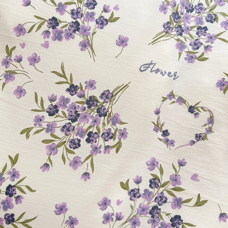 Fluffy 1pc Purple Lavender Printed Duvet Cover Single/Queen/King Size Quilt Cover for Double Bed Flower housse de couette220x240cm