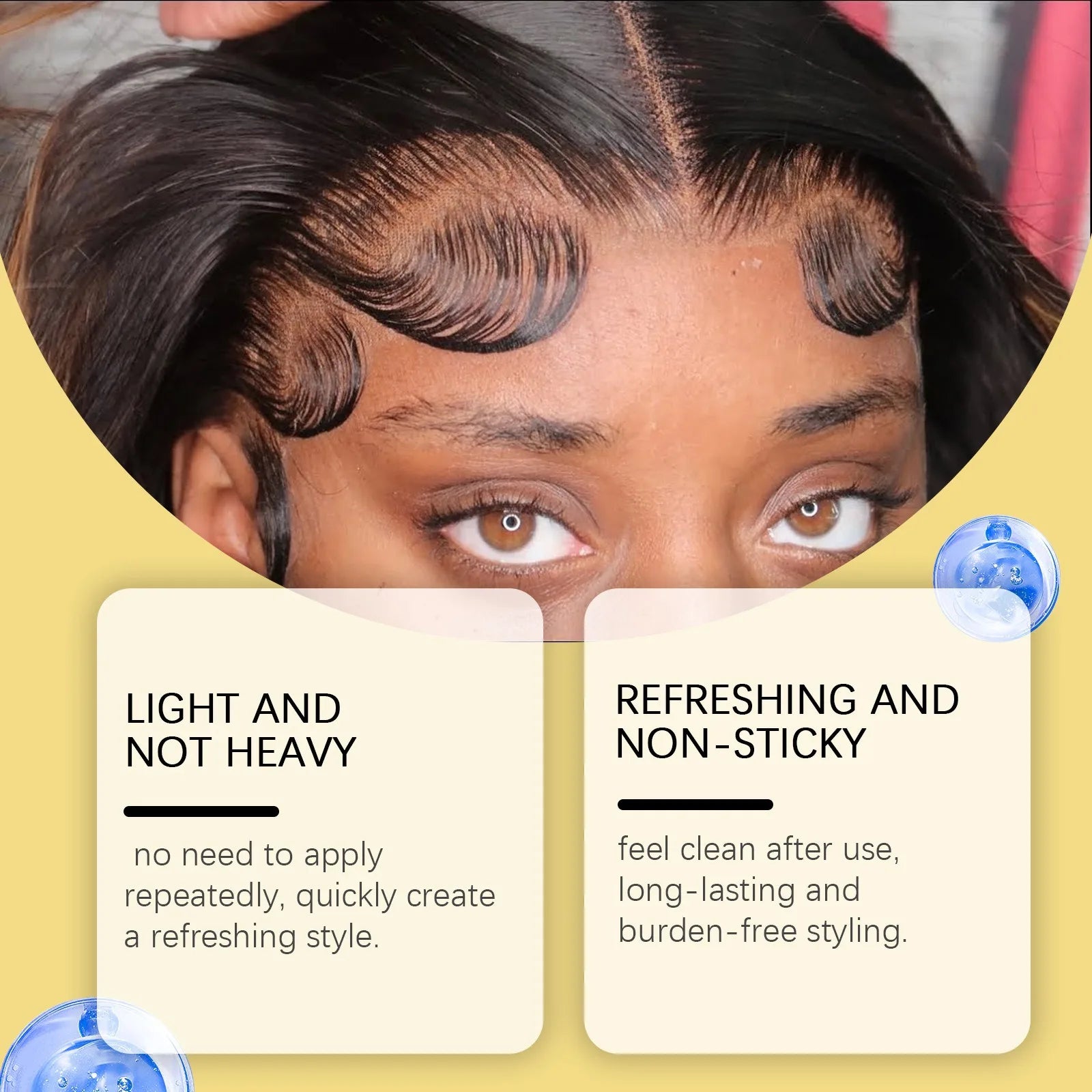 Edge Control  Styling Gel for All Hair Types Firm Hold Smooth Frizz Edge Control Enhance Gloss Fast Shaping Non Sticky Hair Wax 150g