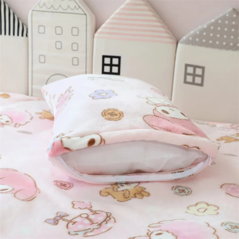 Ideal Nap Blanket & Sofa Cover Blanket Kawaii Japanese Style Flannel Soft Warm Sheet Leg Blanket Girls Gifts