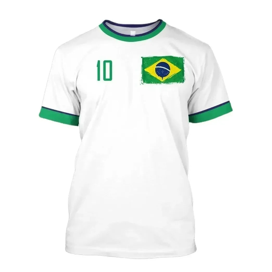 Brazil National Team 2026Jersey T Shirt Brazilian National Team Shirt O Neck Oversized Casual Streetwear Men's Apparel