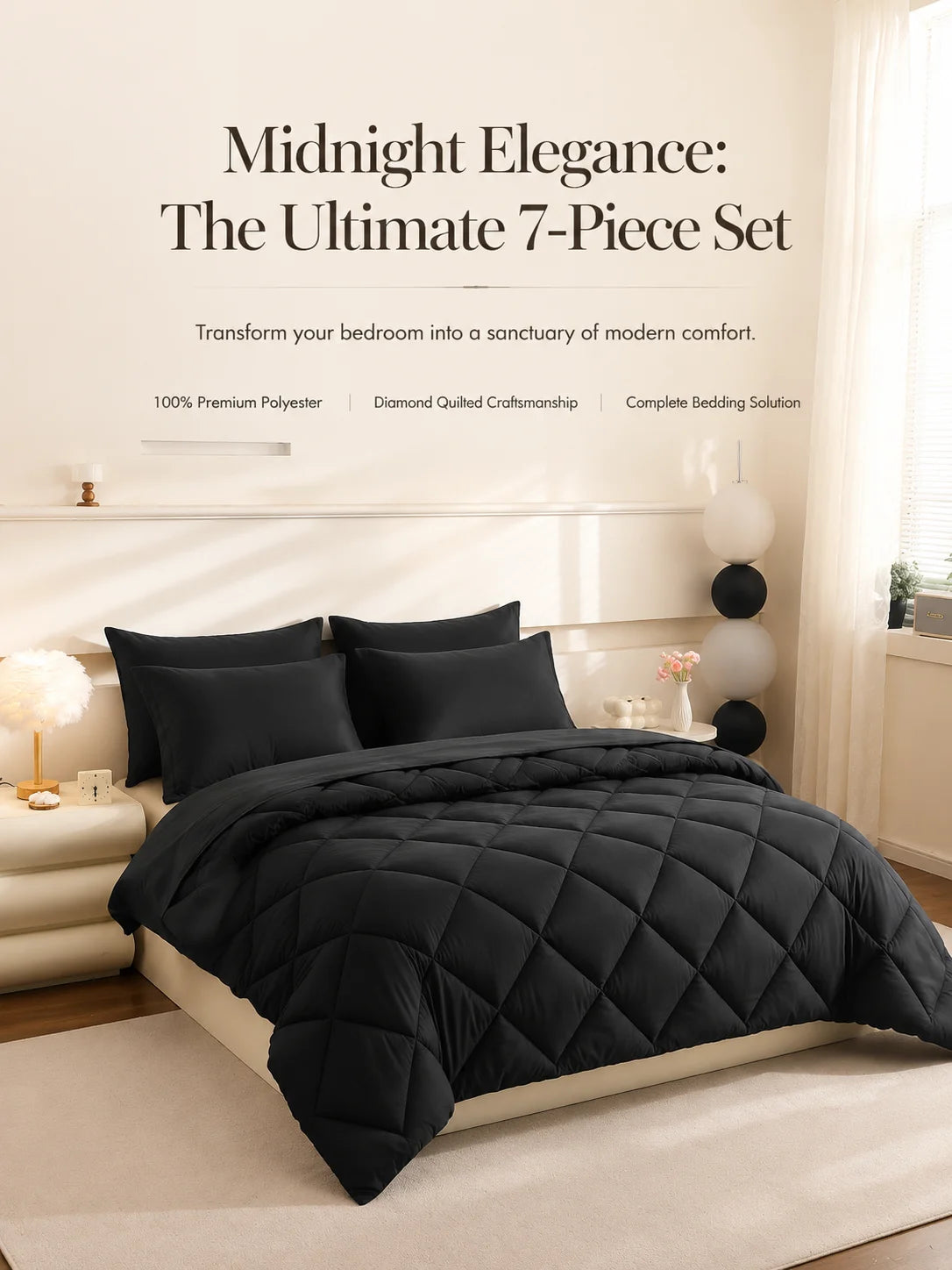 Twin Full Queen King 5pcs/7pcs Bedding Sets Home Decor Comforter Flat Sheet Fitted Sheet Pillowcases Sleeping Sets
