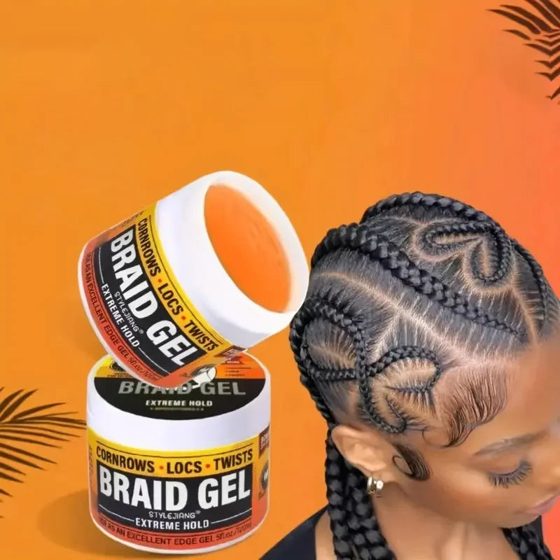 Locs & Twist Extreme Hold Braid Gel - Styling Hair Wax for Cornrows, Locs, Twists and Fashionable Braids