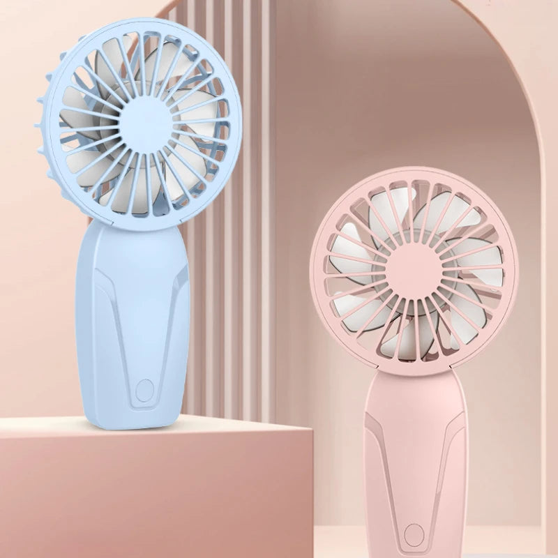 Handy Small Fan ABS Lightweight Cute Appearance USB Rechargeable Mini Fan for On Go Cooling Portable Mini Pocket Fan