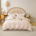 Smooth 3pcs Cutting flower Bedding Set with Zip Closure - Polyester, All-Season Comforter Set (Comforter & Pillow Shams Not Included)