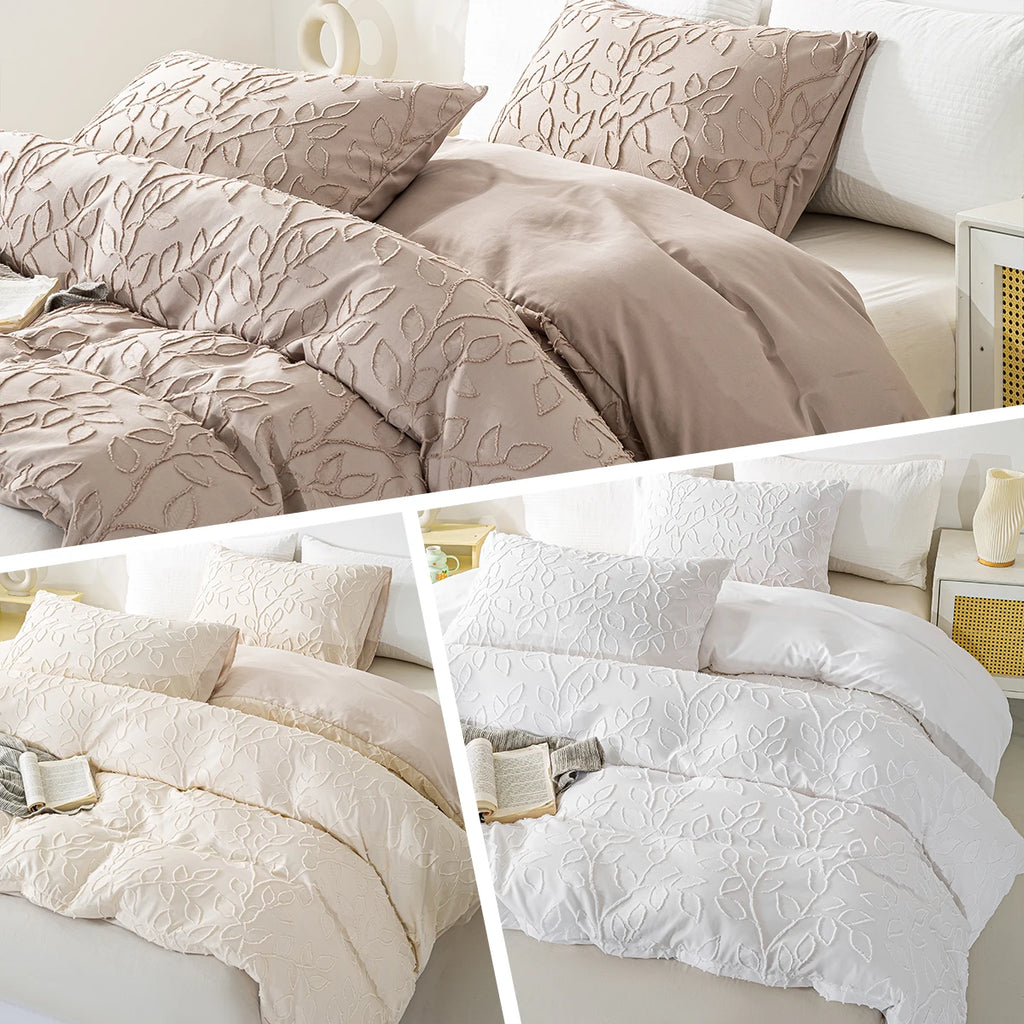 Cutting flower Bedding 3pcs Set with Zip Closure - Polyester, All-Season Comforter Set (Comforter & Pillow Shams Not Included)