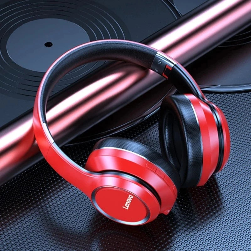 Dual Lenovo HD200 Bluetooth Earphones Over-ear Foldable Computer Wireless Headphones Noise Cancellation HIFI Stereo Gaming Headset