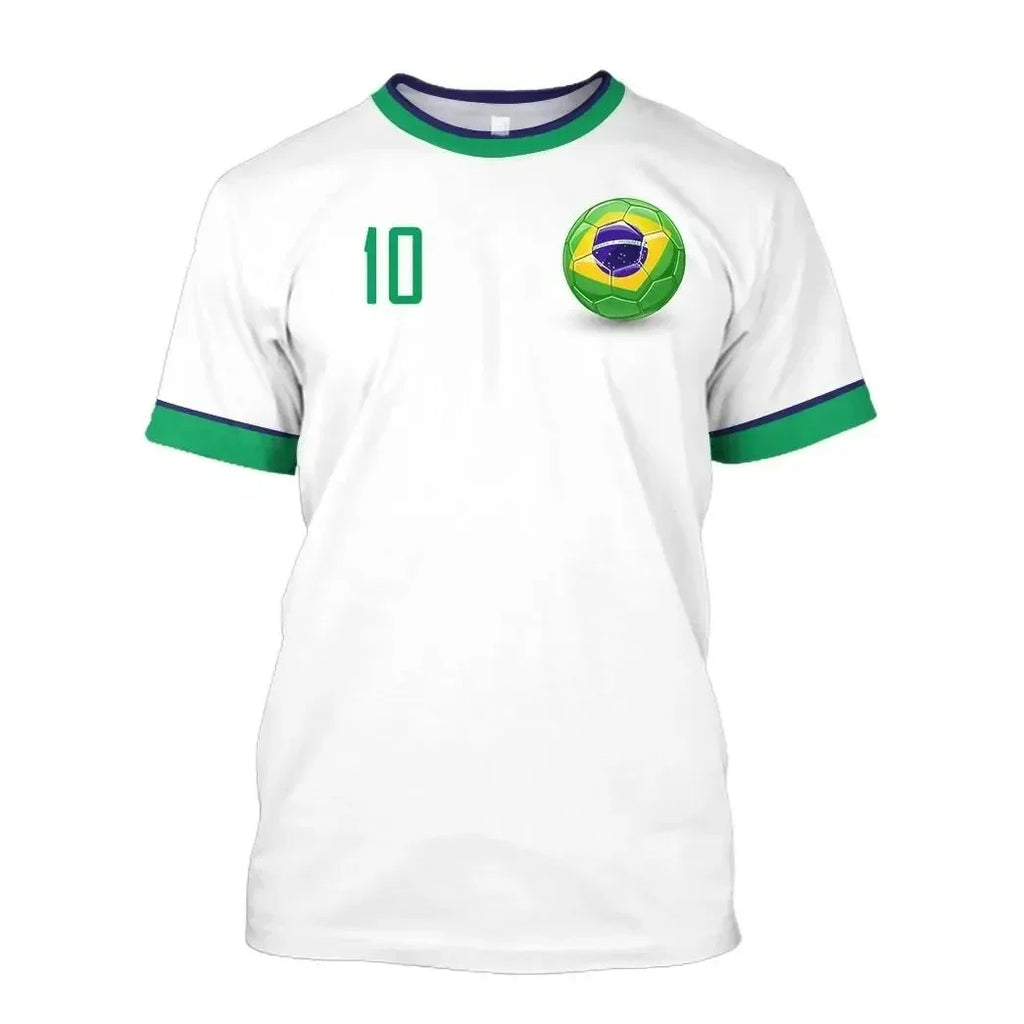 Brazil National Team 2026Jersey T Shirt Brazilian National Team Shirt O Neck Oversized Casual Streetwear Men's Apparel
