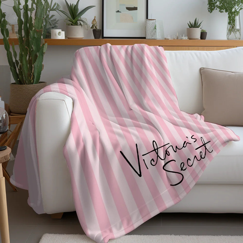 Cozy V-Victoria's S-Secret Blanket Warm And Soft Suitable For Bedroom Living Room Sofa Bed Office Travel Camping