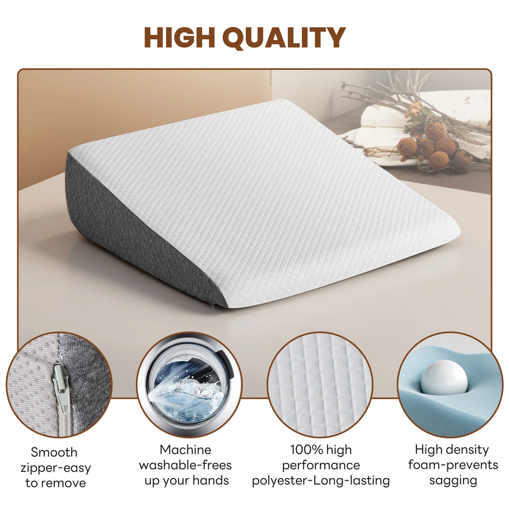 Inclined Ergonomic Wedge Contour Neck Pillows For Neck Pain Relief Memory Foam Bed Pillow Neck Pillow Provide multi part support