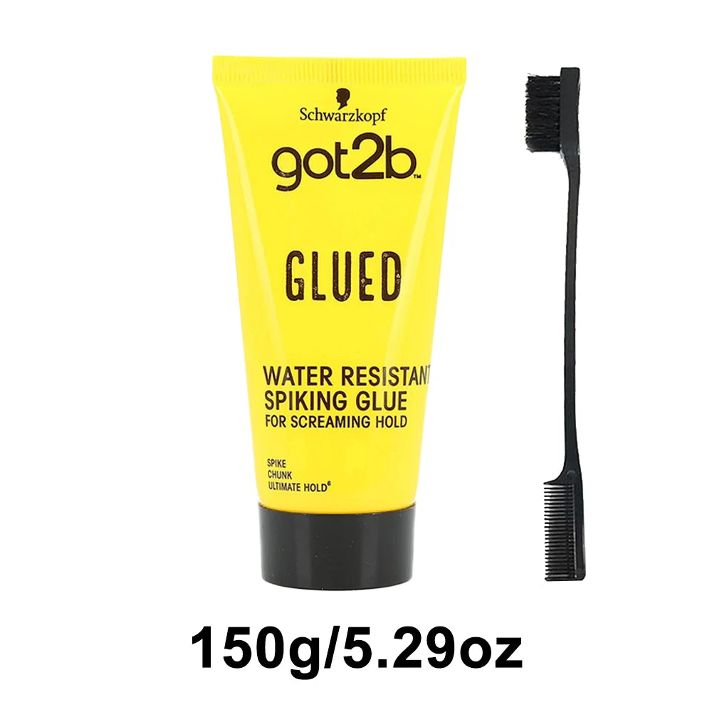 Combo Got2b Glued Spiking Glue Hair Gel Water invisible Resistant Strong Hold for wig adhesives dege control gel for Screaming Hold