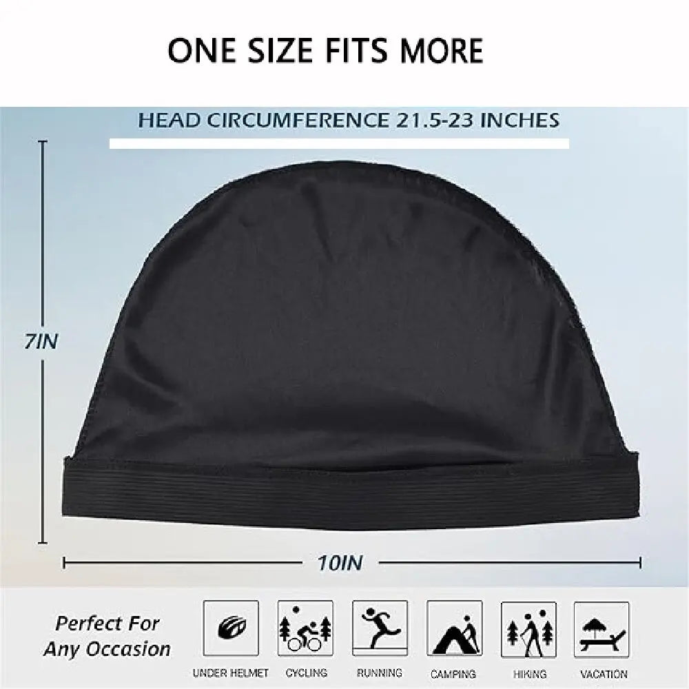 Solid Wave Caps Men Pure Color Caps  Elastic Breathable Wave Caps Polyester Multicolor Durag Cap Men Outdoor Wave Caps