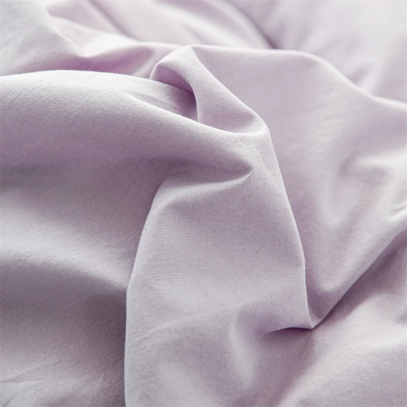Hight Quality 3pcs  100% cotton bedding set Double Duvet Cover Set 220x240 Solid Twist Cotton King Size Bedding Set Quilt Cover Set