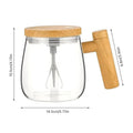 Coffee Stirring Cup Self Mixing Mug Glass Electric Automatic Mixing Cup 400ml Waterproof Electric Mixing Cup Home Supply