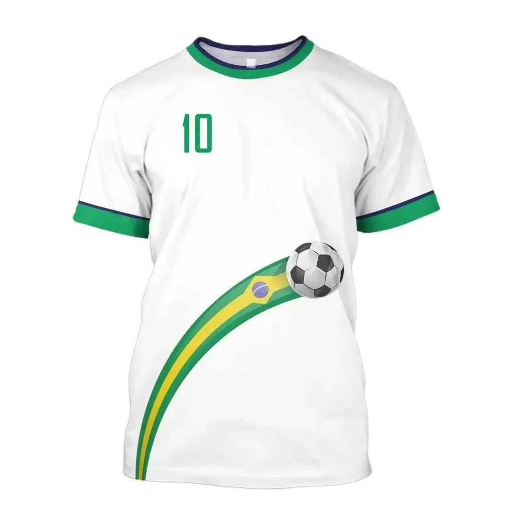 Brazil National Team 2026Jersey T Shirt Brazilian National Team Shirt O Neck Oversized Casual Streetwear Men's Apparel