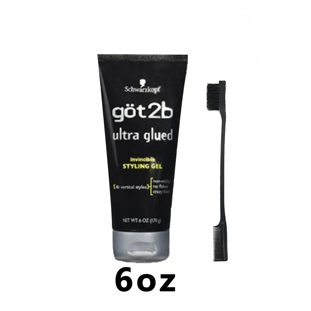 Combo Got2b Glued Spiking Glue Hair Gel Water invisible Resistant Strong Hold for wig adhesives dege control gel for Screaming Hold