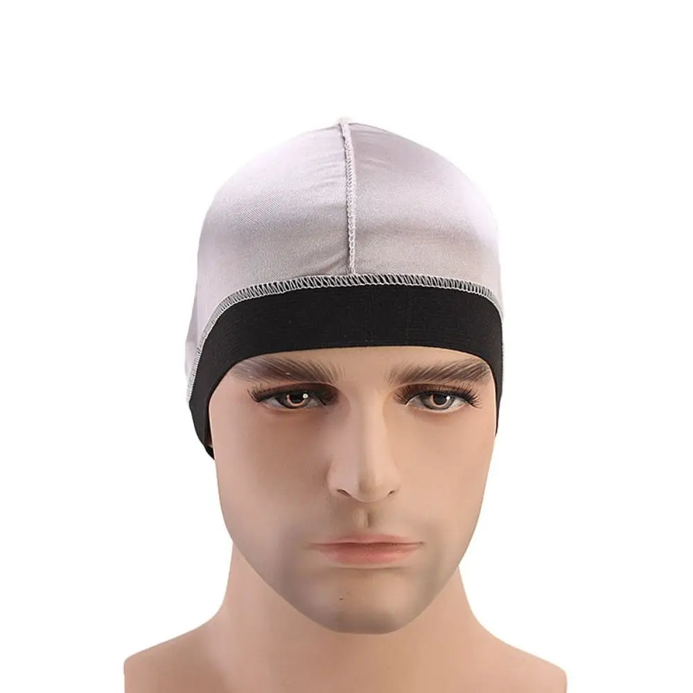Pure Color Men Caps Durag Style Hats Bonnet Elastic Breathable Wave Caps Polyester Multicolor Durag Cap Men Outdoor Wave Caps