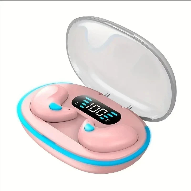 Sleeping Earbuds X55 Wireless Mini Headphones, TWS Bluetooth Earphone for Work & Sport, Hidden Stereo Headsets with Microphone