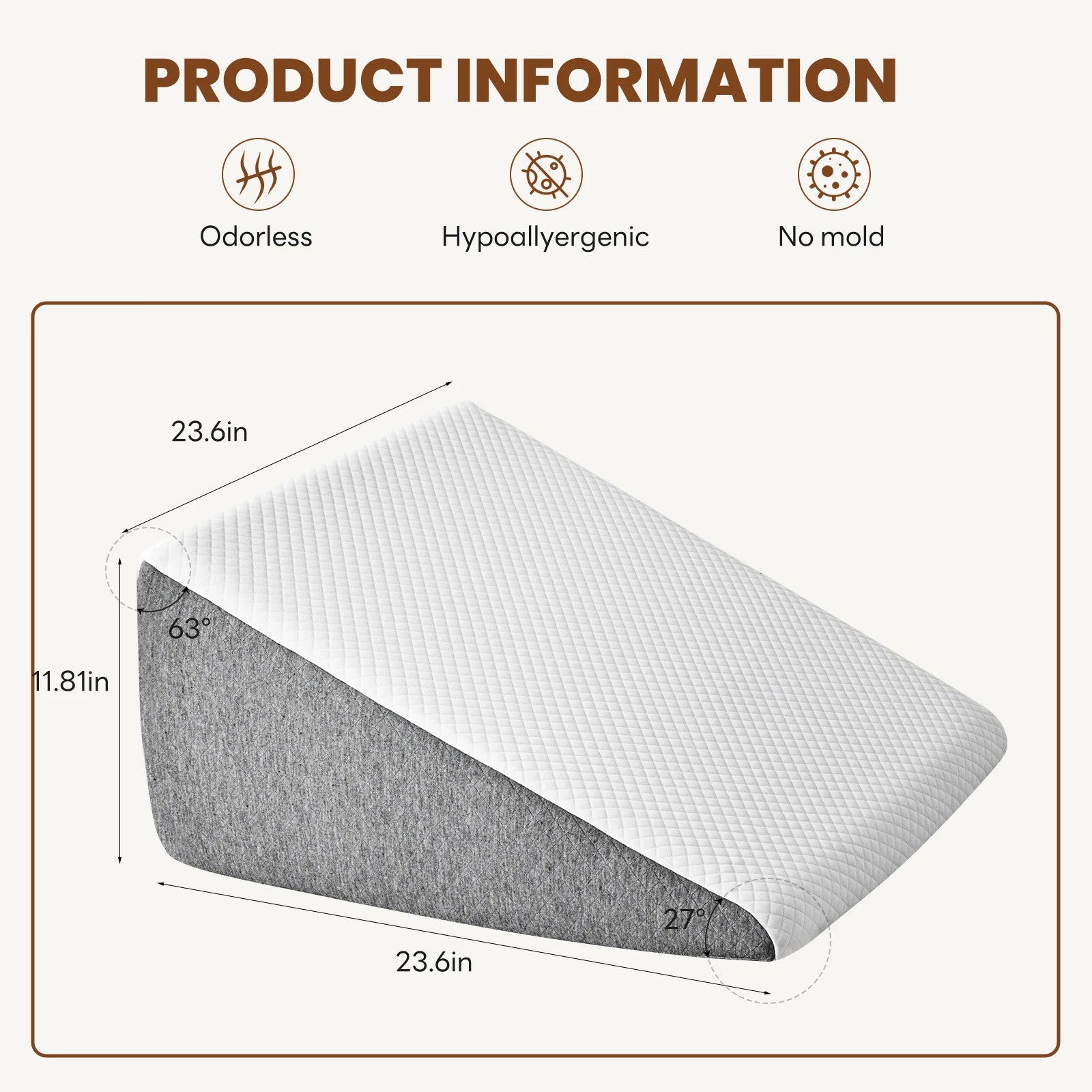 Inclined Ergonomic Wedge Contour Neck Pillows For Neck Pain Relief Memory Foam Bed Pillow Neck Pillow Provide multi part support