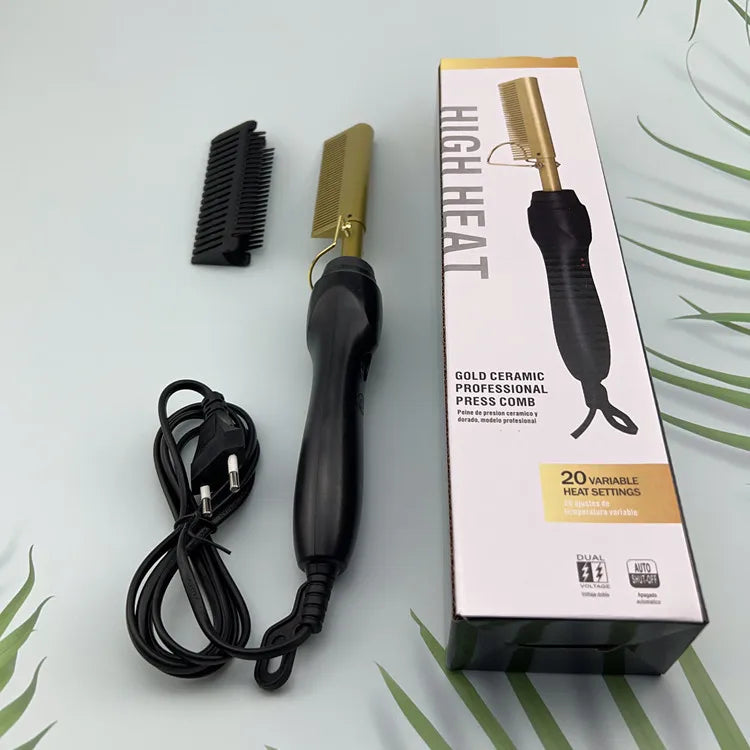 Combo Hot Comb Hair Straightener Brush Hot Comb Pressing Electric Heat electric hair brushes Styling Tools