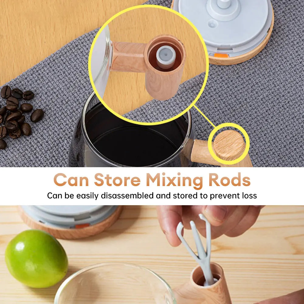 Coffee Stirring Cup Self Mixing Mug Glass Electric Automatic Mixing Cup 400ml Waterproof Electric Mixing Cup Home Supply
