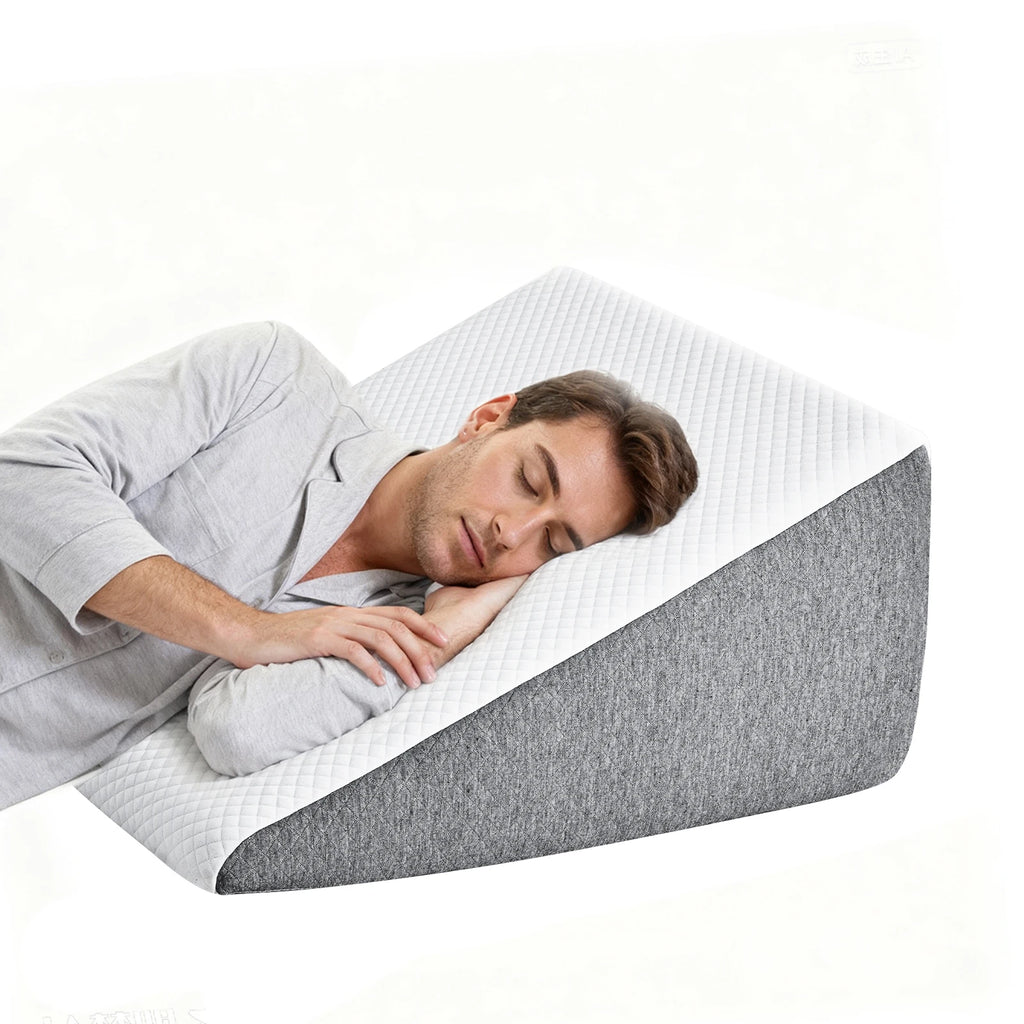 Inclined Ergonomic Wedge Contour Neck Pillows For Neck Pain Relief Memory Foam Bed Pillow Neck Pillow Provide multi part support