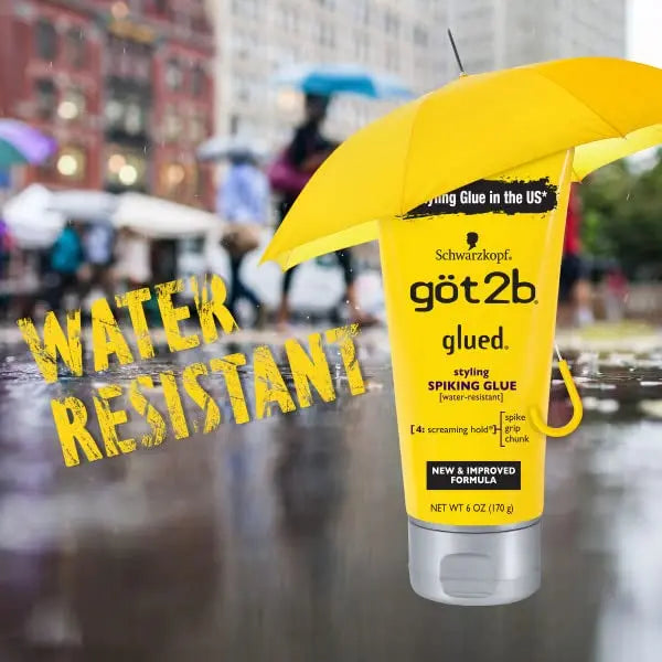 Combo Got2b Glued Spiking Glue Hair Gel Water invisible Resistant Strong Hold for wig adhesives dege control gel for Screaming Hold