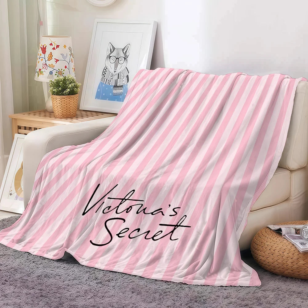 Cozy V-Victoria's S-Secret Blanket Warm And Soft Suitable For Bedroom Living Room Sofa Bed Office Travel Camping