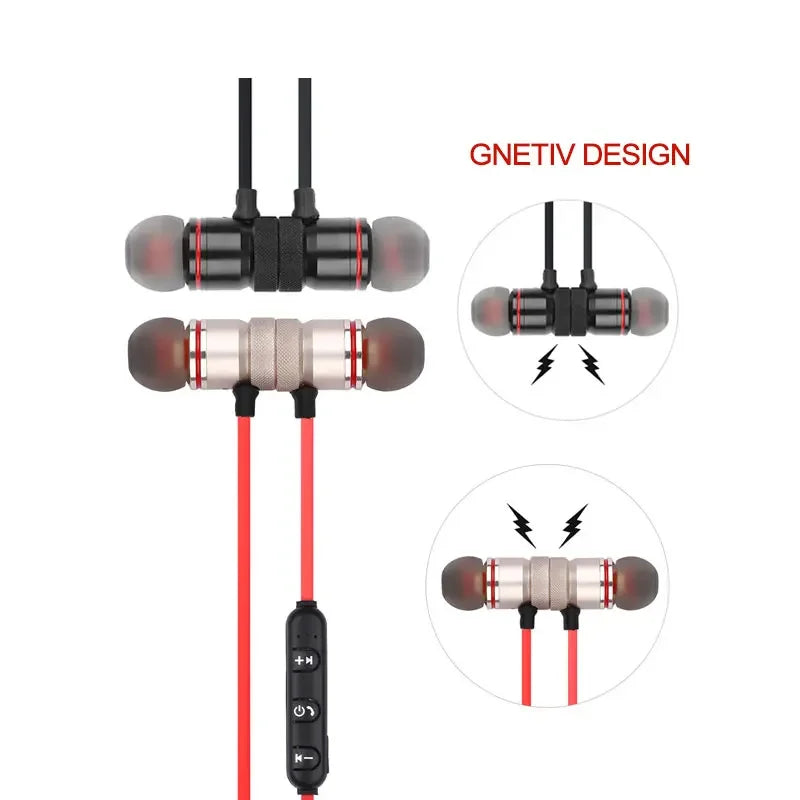 Athletic Earphone1/2/3/4pcs Bluetooth Neckband Magnetic Wireless Earphones Stereo Earbuds Music Headphones With Mic For Xiaomi
