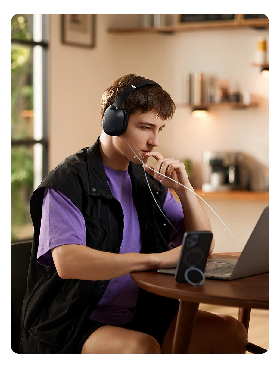 Hight Quality Wireless Bluetooth Headphones 43dB Hybrid Active Noise Cancellation Hi-Res LDAC 75H Spatial Audio Headset Earphones
